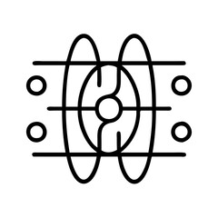 quantum field icon, quantum field line art - simple line art of quantum field, perfect for quantum field logos and icons