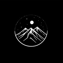 mountain adventure hipster logos. Set of Vintage Outdoor mountains Summer Camp badges or Patches. Set of vector line art outdoor designs. Perfect for apparel prints, posters and other uses.