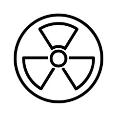 radiation symbol icon, radiation symbol line art - simple line art of radiation symbol, perfect for radiation symbol logos and icons