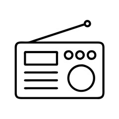 radio icon, radio line art - simple line art of radio, perfect for radio logos and icons