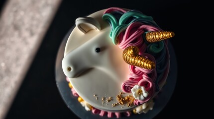 A Venetian masquerade mask, adorned with gold and feathers, hides the woman's face, adding an air of mystery and intrigue to this elegant carnival costume