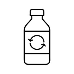 refillable bottle icon, refillable bottle line art - simple line art of refillable bottle, perfect for refillable bottle logos and icons