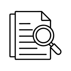 research notes icon, research notes line art - simple line art of research notes, perfect for research notes logos and icons