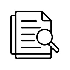 research notes icon, research notes line art - simple line art of research notes, perfect for research notes logos and icons