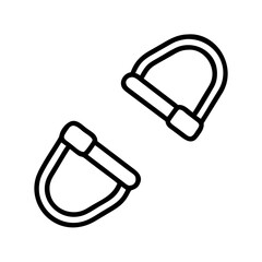 resistance band icon, resistance band line art - simple line art of resistance band, perfect for resistance band logos and icons