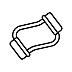 resistance band icon, resistance band line art - simple line art of resistance band, perfect for resistance band logos and icons