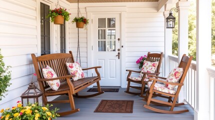 Wooden dining table and chairs occupy a corner of the cozy living room, sunlight streaming through the window