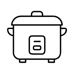 rice cooker icon, rice cooker line art - simple line art of rice cooker, perfect for rice cooker logos and icons