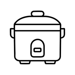 rice cooker icon, rice cooker line art - simple line art of rice cooker, perfect for rice cooker logos and icons