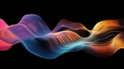 Obraz premium Dynamic modern design featuring colorful streaks and gradient transitions, ideal for digital media, technology, or creative projects 