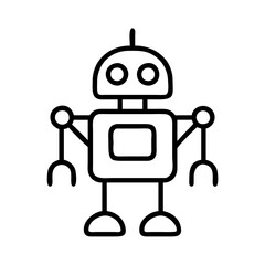 Obraz premium robot icon, robot line art - simple line art of robot, perfect for robot logos and icons