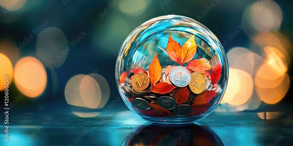 Poster Detailed visualization of a savings account balance with precise data points and vibrant graphs for professional personal finance.