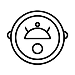 robot vacuum icon, robot vacuum line art - simple line art of robot vacuum, perfect for robot vacuum logos and icons