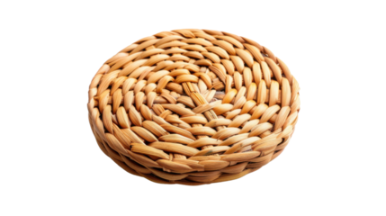 
Rattan coaster on transparent background 