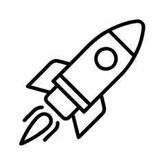 rocket icon, rocket line art - simple line art of rocket, perfect for rocket logos and icons