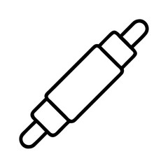 rolling pin icon, rolling pin line art - simple line art of rolling pin, perfect for rolling pin logos and icons