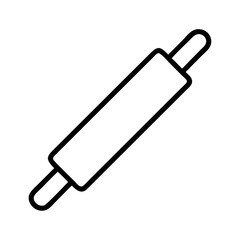 rolling pin icon, rolling pin line art - simple line art of rolling pin, perfect for rolling pin logos and icons