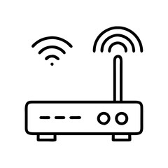 router icon, router line art - simple line art of router, perfect for router logos and icons