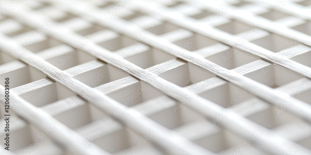 Poster High-resolution close-up showcasing crisp, intersecting lines on a pristine white surface, ideal for minimalist and modern designs.