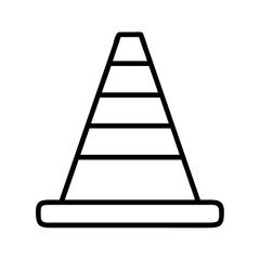 safety cone icon, safety cone line art - simple line art of safety cone, perfect for safety cone logos and icons