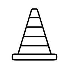 safety cone icon, safety cone line art - simple line art of safety cone, perfect for safety cone logos and icons