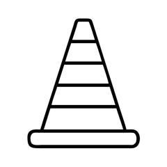 safety cone icon, safety cone line art - simple line art of safety cone, perfect for safety cone logos and icons