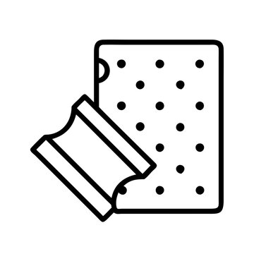 black and white sponge and cleaning tool clip art preview