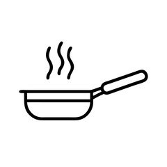 saut pan icon, saut pan line art - simple line art of saut pan, perfect for saut pan logos and icons