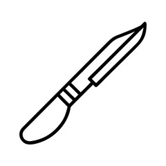 scalpel icon, scalpel line art - simple line art of scalpel, perfect for scalpel logos and icons