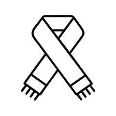 scarf icon, scarf line art - simple line art of scarf, perfect for scarf logos and icons
