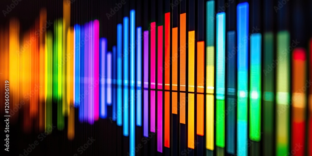 Aufkleber Bar chart with vibrant colors showing quarterly sales data, featuring clear labels in a polished finance presentation.