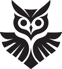 Fototapeta premium owl silhouette, owl vector image.
