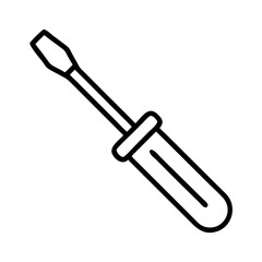 screwdriver icon, screwdriver line art - simple line art of screwdriver, perfect for screwdriver logos and icons