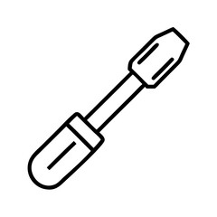 screwdriver icon, screwdriver line art - simple line art of screwdriver, perfect for screwdriver logos and icons