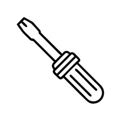 screwdriver icon, screwdriver line art - simple line art of screwdriver, perfect for screwdriver logos and icons