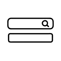 search bar icon, search bar line art - simple line art of search bar, perfect for search bar logos and icons