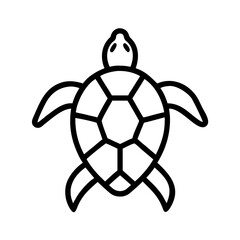 Fototapeta premium sea turtle icon, sea turtle line art - simple line art of sea turtle, perfect for sea turtle logos and icons