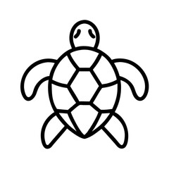 Fototapeta premium sea turtle icon, sea turtle line art - simple line art of sea turtle, perfect for sea turtle logos and icons