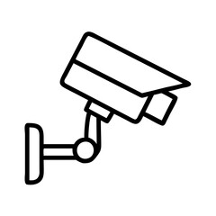 security camera icon, security camera line art - simple line art of security camera, perfect for security camera logos and icons
