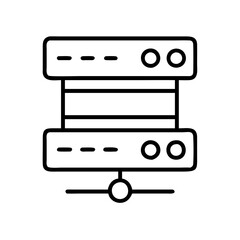 server icon, server line art - simple line art of server, perfect for server logos and icons