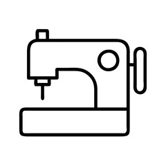 sewing machine icon, sewing machine line art - simple line art of sewing machine, perfect for sewing machine logos and icons