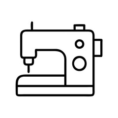 sewing machine icon, sewing machine line art - simple line art of sewing machine, perfect for sewing machine logos and icons