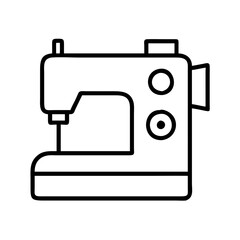 sewing machine icon, sewing machine line art - simple line art of sewing machine, perfect for sewing machine logos and icons