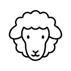 sheep icon, sheep line art - simple line art of sheep, perfect for sheep logos and icons