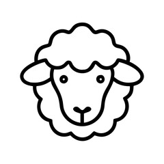 sheep icon, sheep line art - simple line art of sheep, perfect for sheep logos and icons