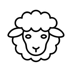 sheep icon, sheep line art - simple line art of sheep, perfect for sheep logos and icons