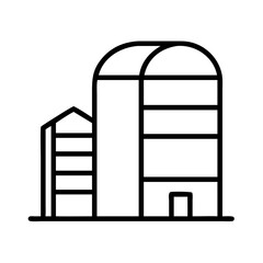 silo icon, silo line art - simple line art of silo, perfect for silo logos and icons