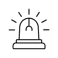 siren light icon, siren light line art - simple line art of siren light, perfect for siren light logos and icons