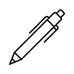 simple pen icon, simple pen line art - simple line art of simple pen, perfect for simple pen logos and icons