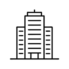 skyscraper icon, skyscraper line art - simple line art of skyscraper, perfect for skyscraper logos and icons